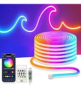 EZMYMA 32.8FT Neon Rope Lights,Flexible RGB+IC LED Strip Lights,Remote Control,Multiple Modes,for...