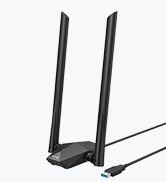 BrosTrend 1800Mbps WiFi 6 USB WiFi Adapter Wireless Network Card for Desktop Laptop PC for Win 10