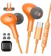 AHFYCIH USB C Earbuds with Microphone Cute in Ear Wired Headphone | USB-C Plug Ear Buds Corded He...