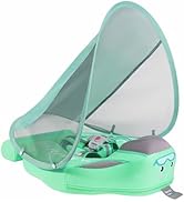 GENTEACO Newest Mambobaby Baby Swim Float with Removable Canopy 3-24 Months Non-Inflatable Infant...