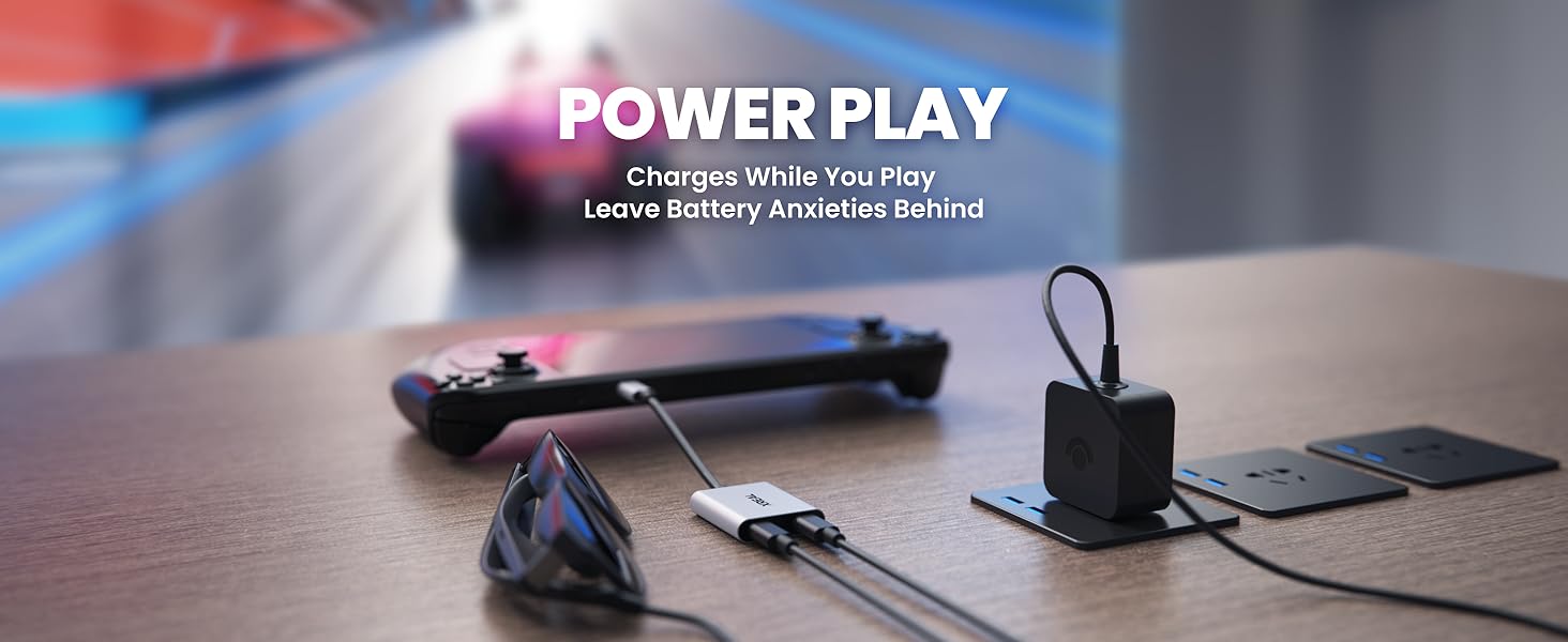Power Play, charges while you play, leave battery anxieties behind