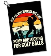 InIsaJace Funny Golf Towel Accessories - Not All Who Wander are Lost Microfibre Towel for Bags wi...