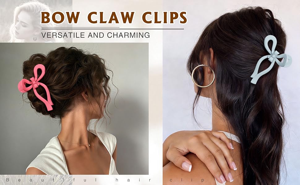 BOW CLAW CLIPS VERSATILE AND CHARMING