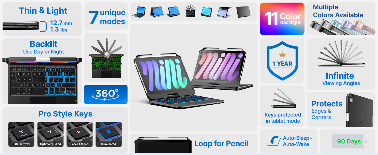 for keyboard case ipad mini 6th
