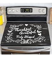 Stove Top Cover for Electric Stove,Glass Stove Top Cover, Heat Resistant Glass Cooktop Cover, Sto...