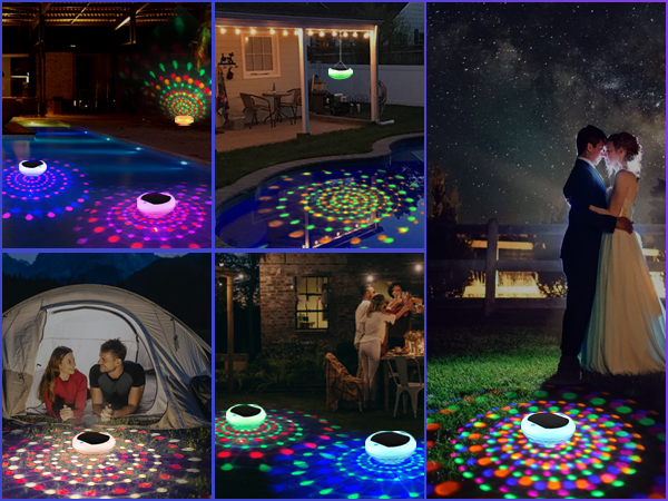 floating solar pool lights