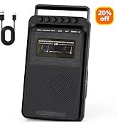 Portable Cassette Player with 3W Big Speaker Cassette Tape Recorder via Bluit-in Microphone,Casse...