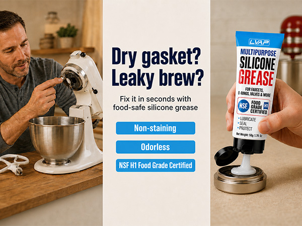 LVAP NSF H1 Silicone Grease for gaskets and coffee equipment – non-staining, odorless