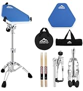 EASTROCK Practice Drum Pad With Stand, 11 Inches Double Sided Slient Silicone Drum Practice Pad, ...