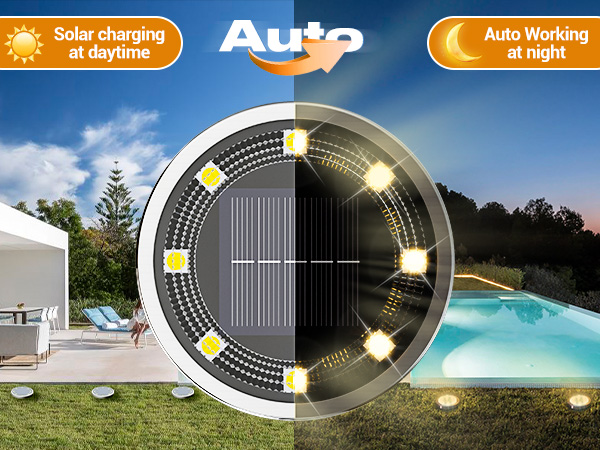 disc solar lights outdoor