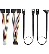 Cable Matters SATA III Data Cable and SATA Power Cable Kit with Straight and 90 Degree SATA III C...