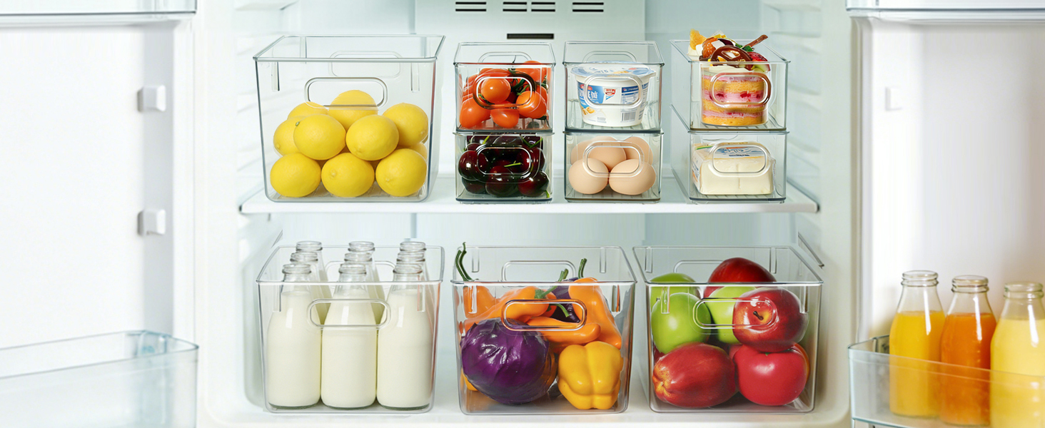fridge plastic storage bins