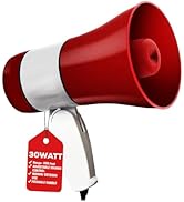 5Core Megaphone Bullhorn Speaker 30W Bull Horn Rechargeable Mini Cheer Megafono 800 Yards Range L...