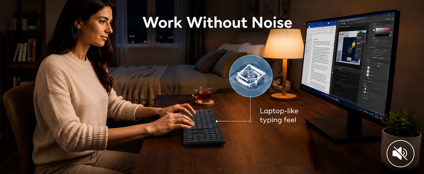 quiet keyboard wireless