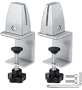 2 Packs Sneeze Guard Support, Aluminum Adjustable Partition Clamp, Acrylic Desk Divider Support, ...