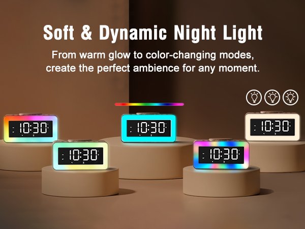 bluetooth alarm clock with sound machine