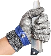 GVCELS Cut Resistant Gloves Level 5 ANSI Certified Food Grade Safety Gloves for Kitchen Butchers ...