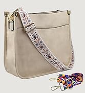 KlaOYer 2 Adjustable Strap Bag,Crossbody Bags Women,Guitar Strap Purse,Vegan Handbags Soft Should...