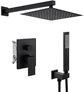 KES Shower Faucets Sets Complete Shower System 10 Inches Rain Shower Head with Handheld Shower Va...