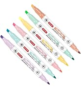ZEYAR Highlighter, Dual Tip Marker Pen, Chisel and Fine Tips, Flexible Tip and Soft Touch, Water ...