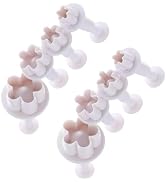 8Pcs Flower Plunger Cookie Cutter DIY Blossom Flower Cake Fondant Mold Plastic Cake Decorating To...
