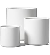 LE TAUCI Large Plant Pots Set, 10/8/6 Inch Ceramic Planters for Indoor Plants, Mid-Century Modern...