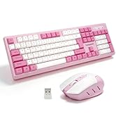 Tongyangat Wireless Keyboard and Mouse Combo, 2.4G Full-Size Keyboard Mouse Set, Plug & Play, Qui...