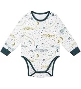 Nest Designs Organic Cotton Long Sleeve Onesie | Soft, Stretchy & Easy-Dress