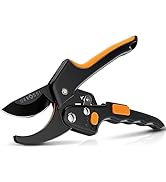 Ratchet Pruning Shears for Gardening Heavy Duty - Increases Cutting Power 3x - Perfect Ratchet Pr...