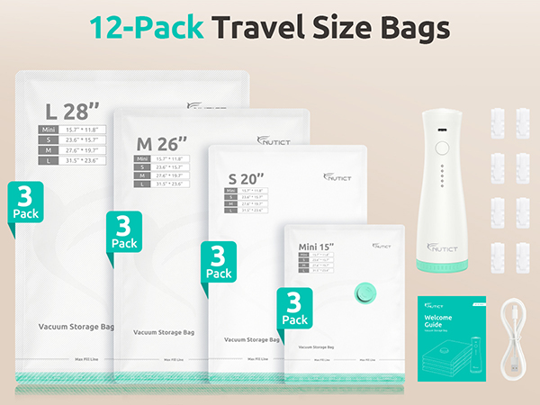 travel vacuum storage bags with pump