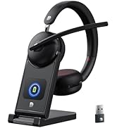 Dytole Wireless Headset with Mic for Work-Bluetooth 5.3 Headset with Microphone Noise Cancelling,...