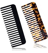 FSMILING Wide Tooth Comb Curly Hair Detangling Comb Large Detangler Hair Combs For Women Men 2 pa...