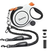 Dotolog Retractable Dog Leash, 26ft Retractable Lead with Bungee Leads for 2 Dogs, Double Leash w...
