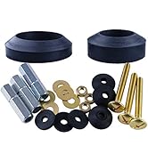 Universal Toilet Tank To Bowl Gaskets with 3 Sets Brass Hardware Kits Fits Most 2-Inch 2.5-Inch f...