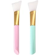 2Pcs Silicone Face Mask Brushes, Mask Beauty Tool DIY Mask Stick Soft Facial Mud Mask Applicator ...
