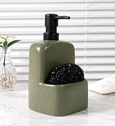 ceramic soap dispenser with sponge holder kitchen sink caddy organizer sponge caddy bathroom