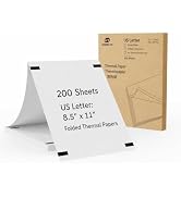 Rongta Thermal Printer Paper 8.5 x 11 Inch, Advanced Quick-Dry US Letter Size Thermal Paper Compa...