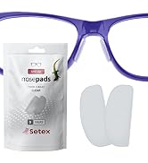 Setex Gecko Grip 1.8mm Thick Anti Slip Eyeglass Nose Pads, (5 Clear Pair) USA Made, Innovative Mi...