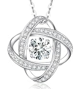boya Moissanite Necklace, 0.5-1 Carat Necklaces for Women, Dancing Necklace, D Color VVS1 Round P...