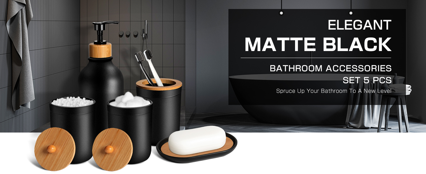 bathroom accessory set
