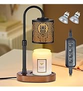 Dimmable Candle Warmer Lamp with Timer Adjustable Height for Scented Jar Candles Electric Candle ...