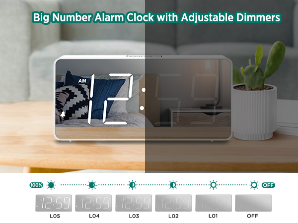 digital clock white numbers