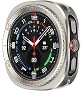 Amizee 3 in 1 Metal Case for Samsung Galaxy Watch Ultra Case (2025/2024) 47mm with Screen Protect...