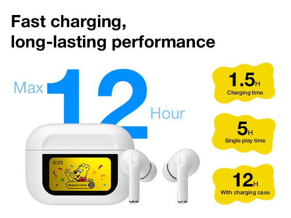 Haribo LCD Touch Screen Noise Cancelling Earbuds