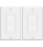 VCELINK Wall Plate Cable Pass Through, Single Gang Decorator Wall Plate Cover, Flexible Rubber Wa...