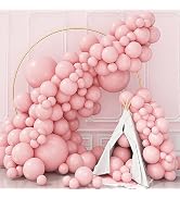 Pink Balloons Double Stuffed, Pastel Pink Balloon Garland Light Pink Balloons Different Sizes 18/...