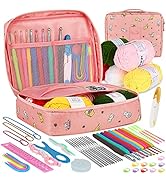 Aeelike Crochet Kit for Beginners Adults, Crochet Kits Include Yarn, 59pcs Crochet Starter Kit fo...