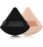 2 Pcs EVAOUXIU Triangle Powder Puff for Face Powder, Soft Plush Setting Powder Puff, Velour Cosme...