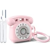 AIRSPO Compatible with Airpods 4 Case 2024 with Cleaner Kit, Retro Phone Design for AirPod 4th Ge...