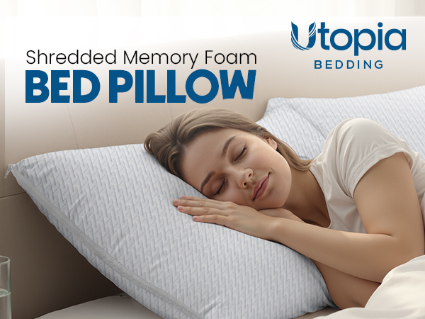 cooling pillow, shredded memory foam pillows, queen pillows, king size pillows hotel quality